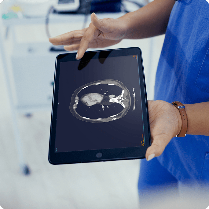 Nurse-showing-medical-report